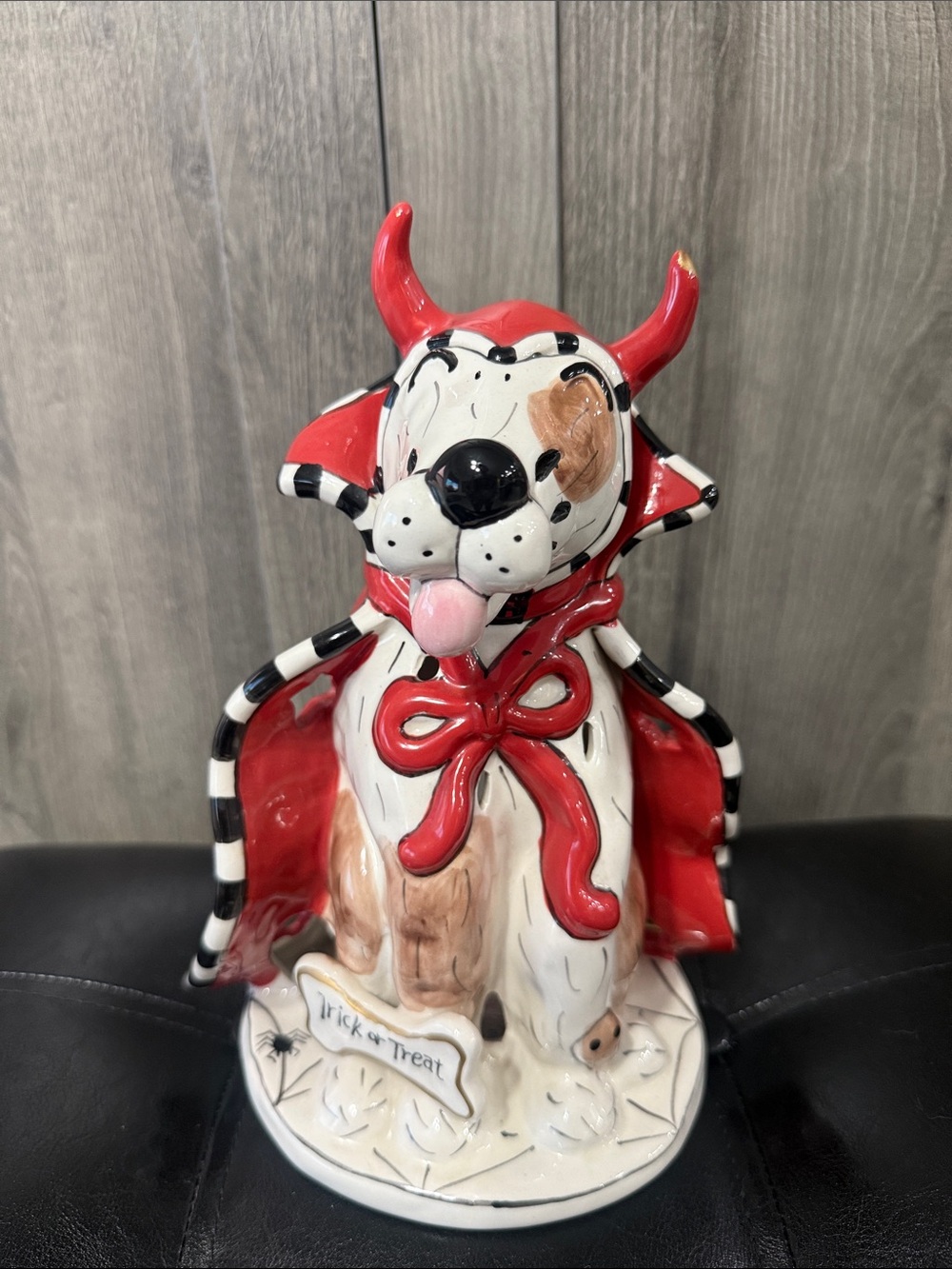 Blue Sky Clayworks Halloween Trick Or Treat Devil Dog By Heather Goldminc